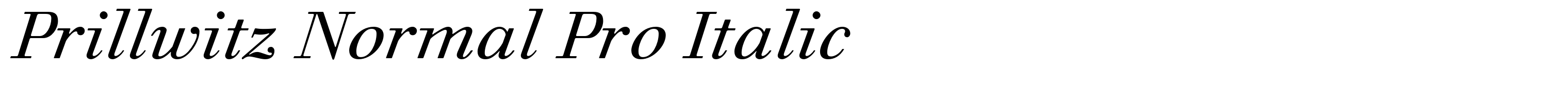 Prillwitz Normal Pro Italic